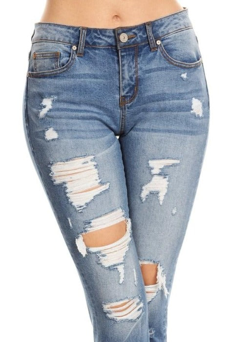 Destroyed Skinny Jeans - FrouFrou Couture