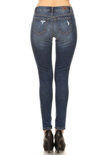 Dark Skinny Jeans with Destructions - FrouFrou Couture