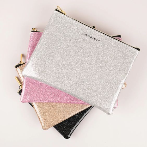 Full Size Sparkly Cosmetic Pouch - FrouFrou Couture