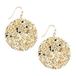 Sequin Circle Drop Earrings