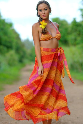 Kariza Long Wrap Bohemian Skirt - FrouFrou Couture