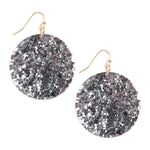 Sequin Circle Drop Earrings